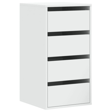 Dulap colț cu sertare alb 40x41x76 cm lemn prelucrat - Img 2