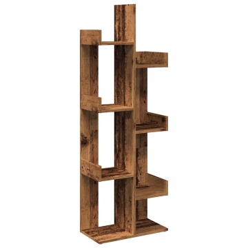 Dulap cu cărți din lemn vechi 48x25,5x140 cm din lemn prelucrat - Img 2