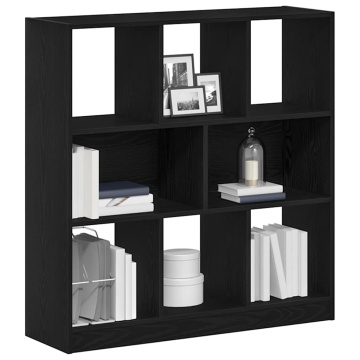 Dulap cu cărți stejar negru 97,5x29,5x100 cm lemn prelucrat - Img 4