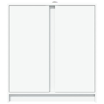 Dulap cu LED, alb, 77x34x85 cm, lemn prelucrat - Img 5