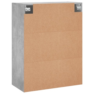Dulap cu montaj pe perete, 2 buc, gri beton, 69,5x34x90 cm - Img 7