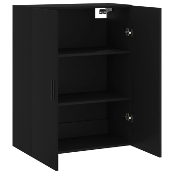 Dulap cu montaj pe perete, negru, 69,5x34x90 cm - Img 5