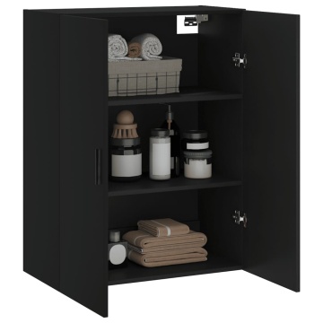 Dulap cu montaj pe perete, negru, 69,5x34x90 cm - Img 8