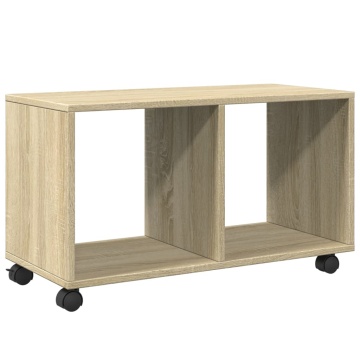 Dulap cu roți, stejar sonoma, 72x33x42,5 cm, lemn prelucrat - Img 6
