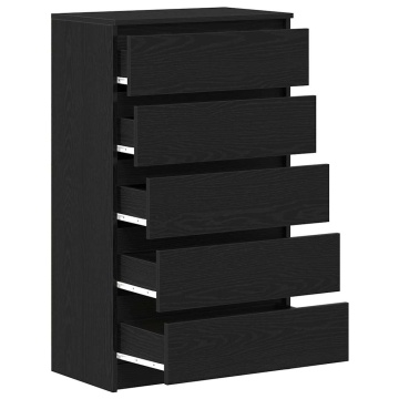 Dulap cu sertar, stejar negru, 60x36x103 cm, lemn prelucrat - Img 8