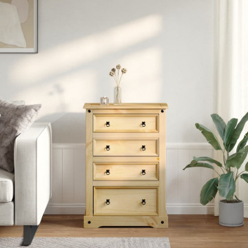 Dulap cu sertare „Corona”, 80x43x114 cm, lemn masiv de pin - Img 3