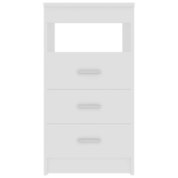 Dulap cu sertare, alb, 40x50x76 cm, lemn compozit - Img 4