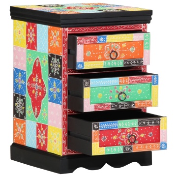Dulap cu sertare Colorat 40x40x60 cm din Lemn de Mango - Img 2
