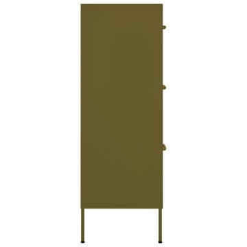 Dulap cu sertare, verde măsliniu, 80x35x101,5 cm, oțel - Img 4