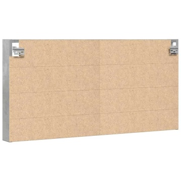 Dulap cu vitrină, gri beton, 100x8,5x50 cm, lemn prelucrat - Img 5