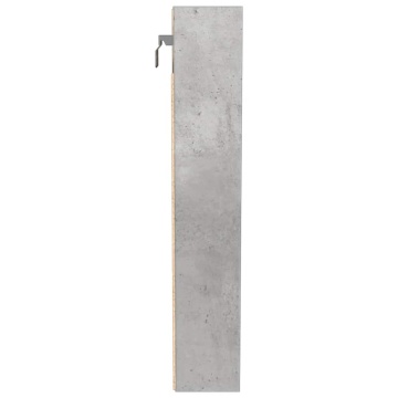 Dulap cu vitrină, gri beton, 100x8,5x50 cm, lemn prelucrat - Img 8