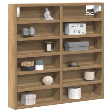 Dulap cu vitrină, stejar artizanal 60x8,5x58 cm lemn prelucrat - Img 3