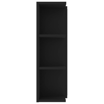 Dulap de baie cu oglindă, negru, 80x20,5x64 cm, lemn prelucrat - Img 6