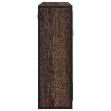 Dulap de baie cu oglindă stejar maro 65x20x60 cm lemn compozit - Img 5