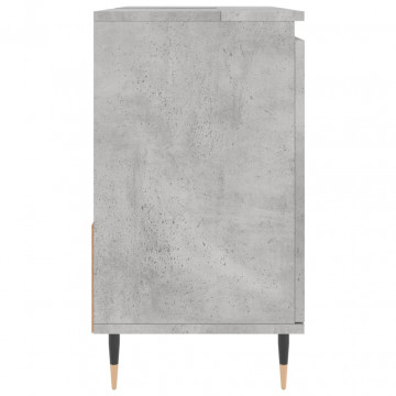 Dulap de baie, gri beton, 65x33x60 cm, lemn prelucrat - Img 5