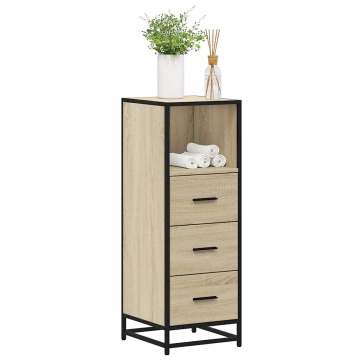 Dulap de baie stejar Sonoma 35x37,5x100 cm lemn prelucrat - Img 1
