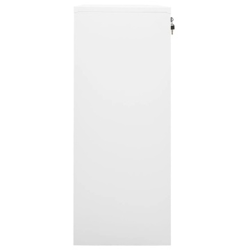 Dulap de birou, alb, 90x40x102 cm, oțel - Img 3