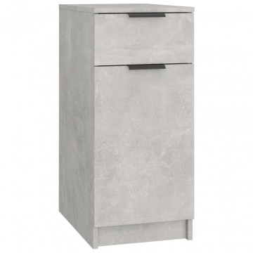 Dulap de birou, gri beton, 33,5x50x75 cm, lemn prelucrat - Img 2