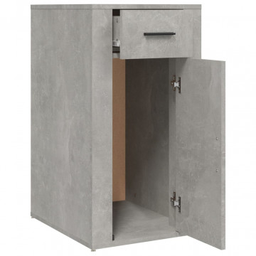 Dulap de birou, gri beton, 40x49x75 cm, lemn prelucrat - Img 6