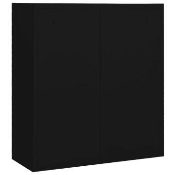 Dulap de birou, negru, 90x40x102 cm, oțel - Img 8