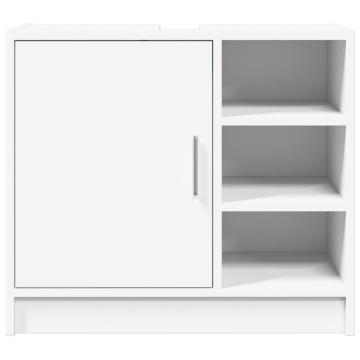 Dulap de chiuvetă, alb, 63x29x55 cm, lemn prelucrat - Img 4