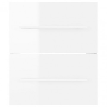 Dulap de chiuvetă, alb extralucios, 41x38,5x48 cm, PAL - Img 4