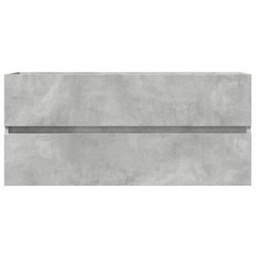 Dulap de chiuvetă, gri beton, 100x38,5x45 cm, PAL - Img 4