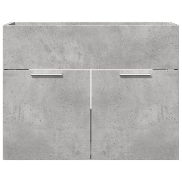 Dulap de chiuvetă, gri beton, 60x38,5x46 cm, PAL - Img 4