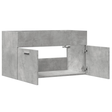 Dulap de chiuvetă, gri beton, 80x38,5x46 cm, PAL - Img 6
