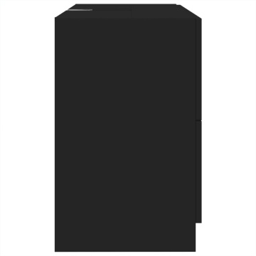 Dulap de chiuvetă, negru, 78x37x59 cm, lemn prelucrat - Img 5