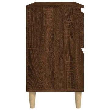 Dulap de chiuvetă, stejar maro, 80x33x60 cm, lemn prelucrat - Img 6