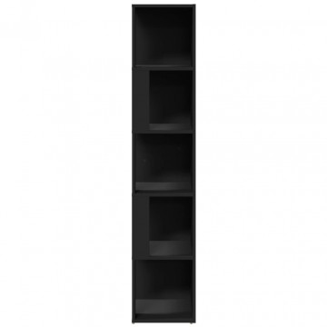 Dulap de colț, negru, 33x33x164,5 cm, PAL - Img 8
