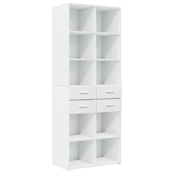 Dulap de depozitare, alb, 70x42,5x225 cm, lemn prelucrat - Img 5