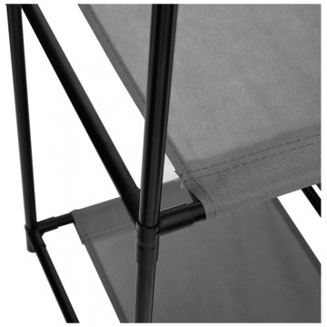 Dulap de depozitare cu 4 coșuri textile, gri, 63x30x71 cm, oțel - Img 5
