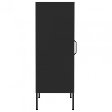 Dulap de depozitare, negru, 42,5x35x101,5 cm, oțel - Img 4
