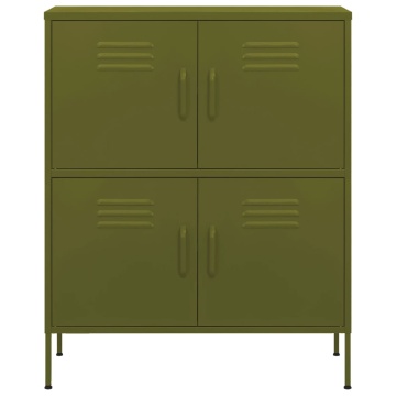 Dulap de depozitare, verde măsliniu, 80x35x101,5 cm, oțel - Img 3