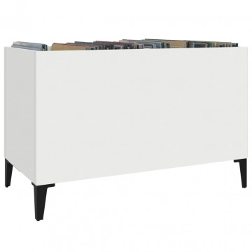 Dulap de discuri, alb, 74,5x38x48 cm, lemn prelucrat - Img 4