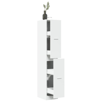 Dulap de farmacie, alb, 30x41x174,5 cm, lemn prelucrat - Img 1