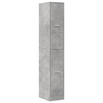 Dulap de farmacie, gri beton, 30x41x174,5 cm, lemn prelucrat - Img 3