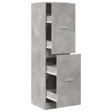 Dulap de farmacie, gri beton, 40x41x144,5 cm, lemn prelucrat - Img 2