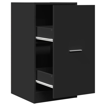 Dulap de farmacie, negru, 40x41x77,5 cm, lemn prelucrat - Img 2