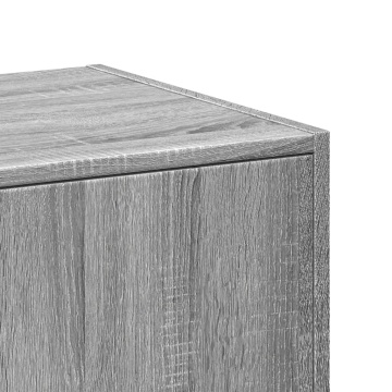 Dulap de farmacie, sonoma gri, 30x41x118 cm, lemn prelucrat - Img 7