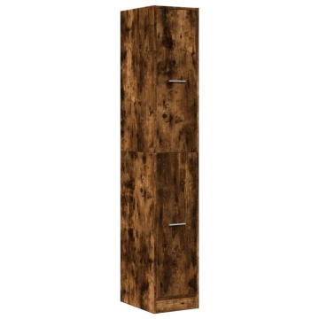 Dulap de farmacie stejar fumuriu, 30x41x174,5cm, lemn prelucrat - Img 3