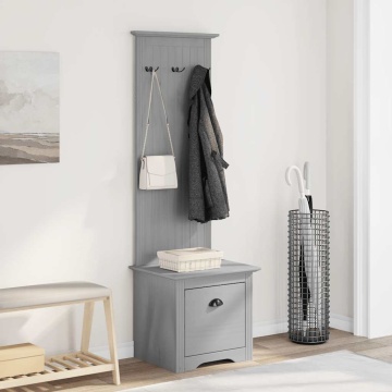 Dulap de hol cu cârlige „BODO” gri 50x40x157 cm - Img 3