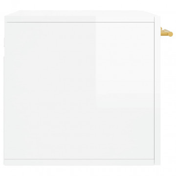 Dulap de perete, alb extralucios, 60x36,5x35 cm, lemn compozit - Img 6