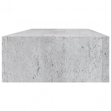 Dulap de perete cu sertar, gri beton, 60x23,5x10 cm, MDF - Img 8