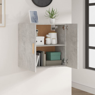 Dulap de perete, gri beton, 60x30x60 cm, lemn prelucrat - Img 3