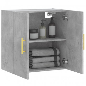 Dulap de perete, gri beton, 60x31x60 cm, lemn compozit - Img 4