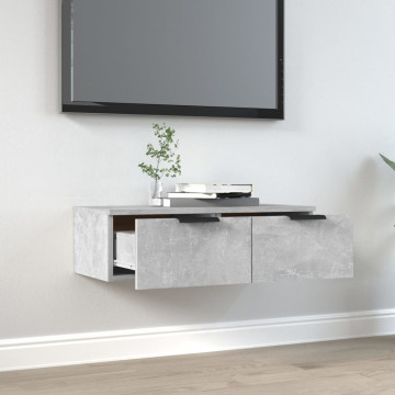 Dulap de perete, gri beton, 68x30x20 cm, lemn compozit - Img 3