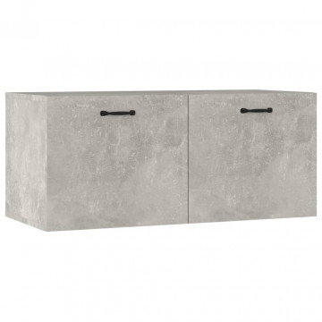 Dulap de perete, gri beton, 80x35x36,5 cm, lemn prelucrat - Img 2